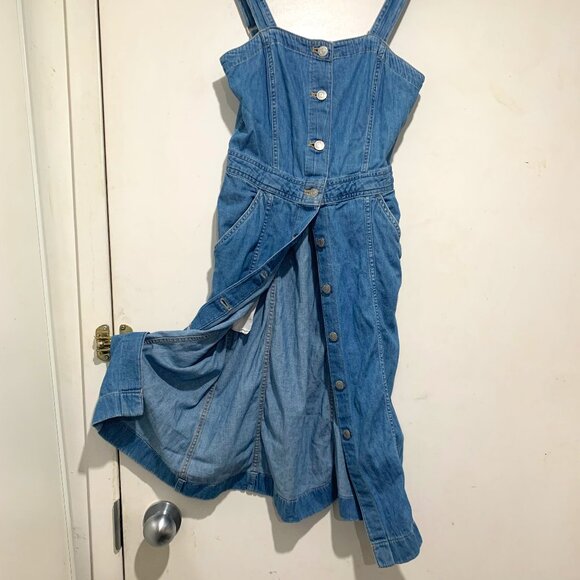 LEVI'S DENIM SLEEVELESS DRESSES SIZE XS - Picture 4 of 7